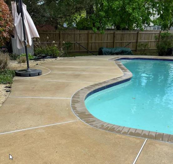 Pool deck after cleaning