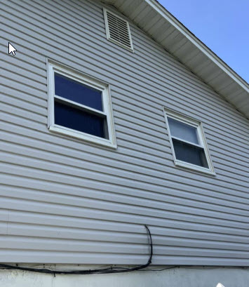 House siding after cleaning