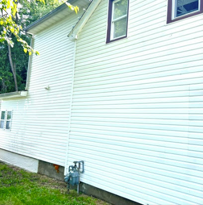 House siding after cleaning