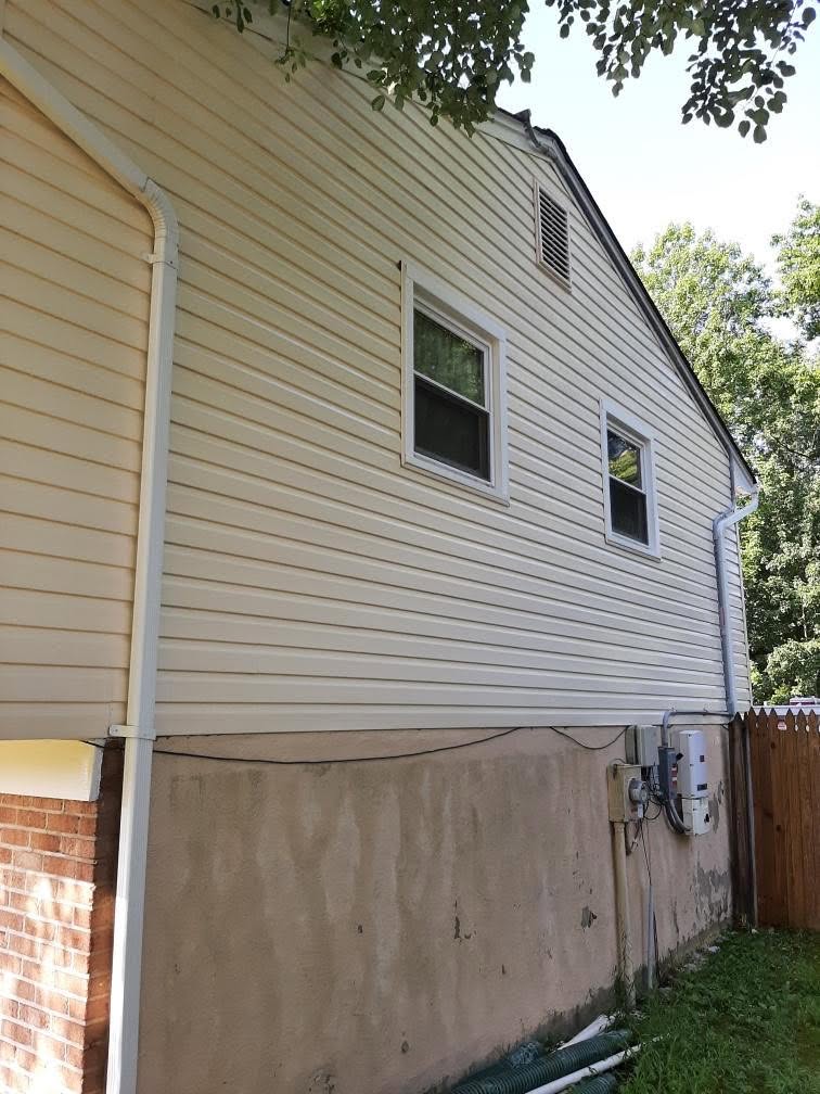 Siding after cleaning